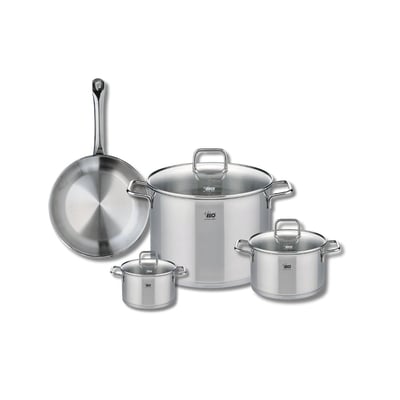 Batterie 1 poêle 24cm + 3 faitouts 12/16/26cm PROFI CITRIN ELO