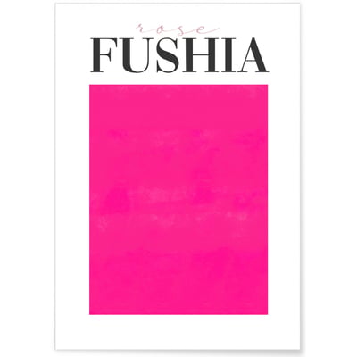 Affiche Rose Fushia L'AFFICHERIE