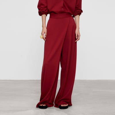 Pantalon à devant croisé et jambe droite ADOLFO DOMINGUEZ