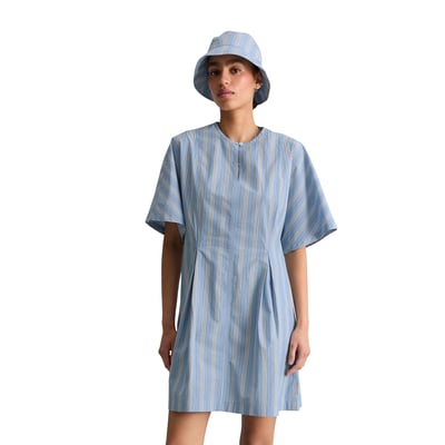 Robe rayée flared en popeline Papertouch MARC O’POLO DENIM