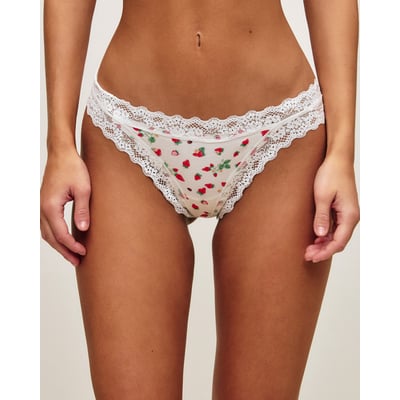 Tanga en coton à motifs fraises MAGDALIZ PRINT UNDIZ
