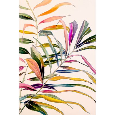 Tableau peinture fleurs palm color HEXOA