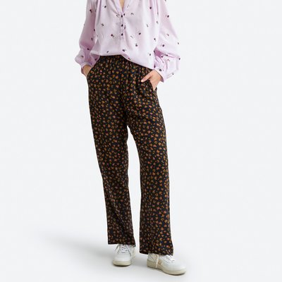 Broek, hoge taille, bloemenprint Everest DES PETITS HAUTS