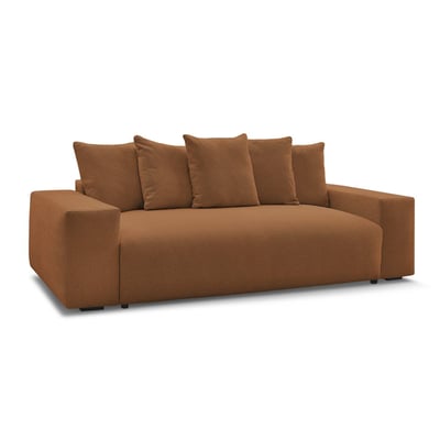 Canapé droit convertible 3 places en tissu chiné, VOLTAIRE BOBOCHIC