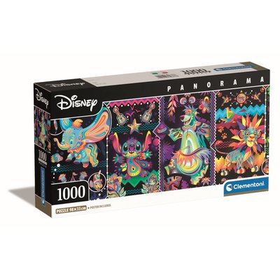 Compact 1000 pièces panorama - disney joys CLEMENTONI
