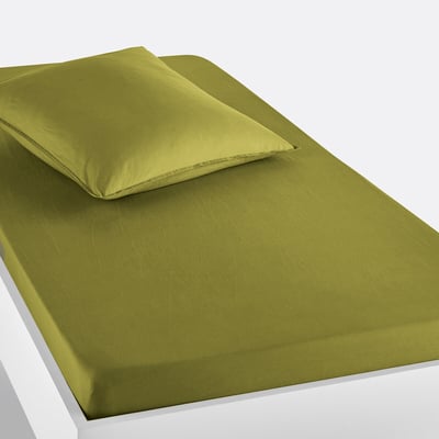 Lençol-capa para crianças, liso, algodão lavado, aba de 30 cm, Kumco LA REDOUTE INTERIEURS