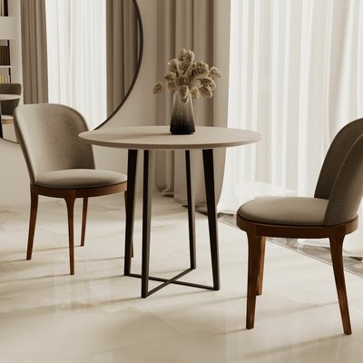 Обеденный стол на 4 персоны из МДФ и металла SO'HOME