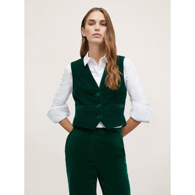 Gilet en velours lisse avec doublure intérieure ton sur ton MOTIVI
