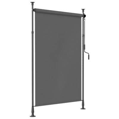 Store extérieur sur pied store manuel rétractable enroulable réglable gris OUTSUNNY
