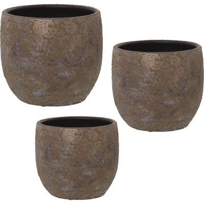 Cache-pot en céramique, lot de 3 RECOLLECTION