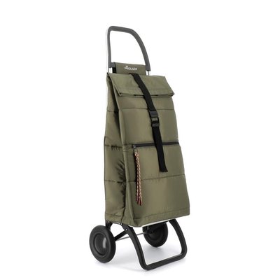 BIG POLAR - Chariot de course - 2 roues - Vert kaki - Robuste et pratique, design contemporain, grande contenance, léger et solide - Parfait pour les ROLSER