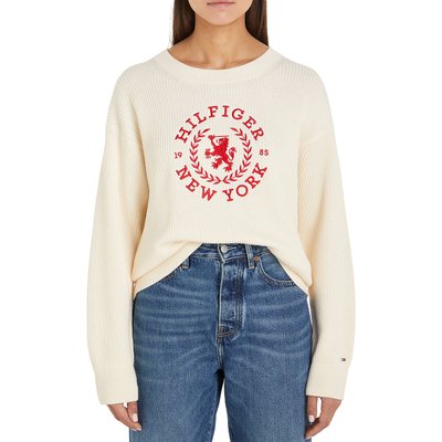 Sweatshirt mit rundem Ausschnitt, Logo vorne TOMMY HILFIGER