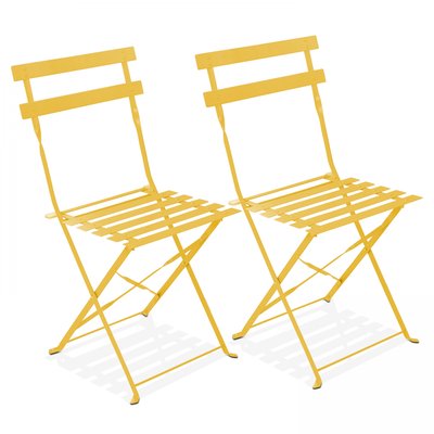 Lot de 2 chaises pliantes bistrot, ROME OVIALA