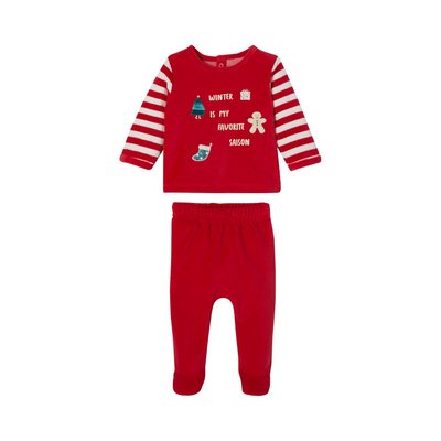 Pyjama 2 pièces en velours Noël VERTBAUDET