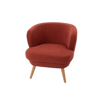 Fauteuil en tissu et pieds en bois clair - DAGOBERT AMADEUS
