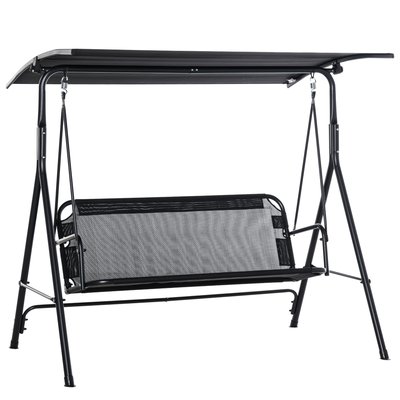 Banc à bascule Polyester Noir OUTSUNNY