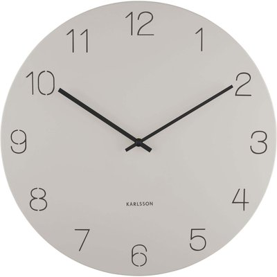 Horloge en métal chiffres gravés Charm PRESENT TIME