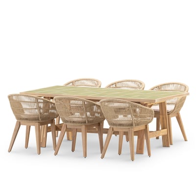 Salon de jardin, 6 chaises, BISBAL & PROVENZA DEFORA HOME