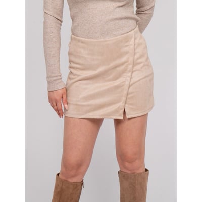 Jupe-short Suédine Effet Portefeuille Xolana DONA LISA