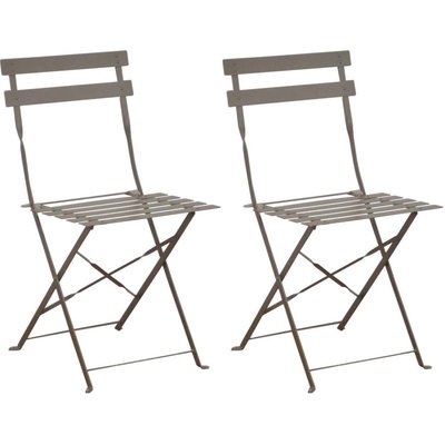 Chaises pliantes en acier Cuba (Lot de 2) PROLOISIRS