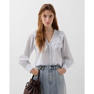 Blouse à carreaux volant SCALPERS