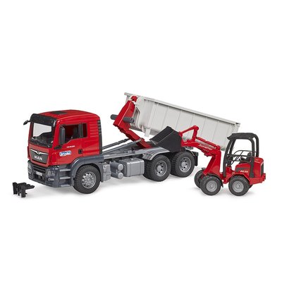 Camion MAN TGS avec benne amovible et chargeur Schäffer BRUDER