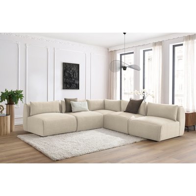 Canapé modulable 5 places en velours, JEANNE BOBOCHIC