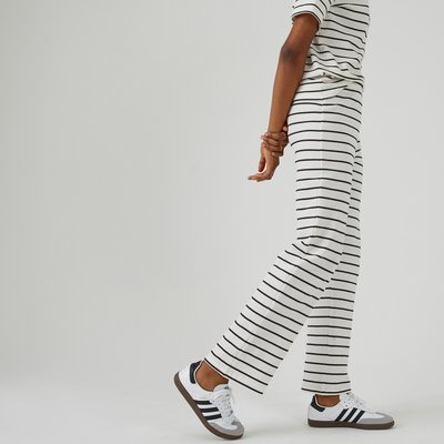 Брюки широкие из джерси в полоску LA REDOUTE COLLECTIONS