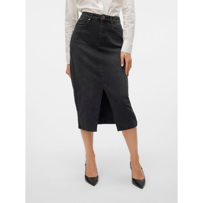 VMVERI Taille haute Jupe midi Jupe en denim VERO MODA