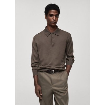 Pull-over polo 100 % laine mérinos MANGO MAN