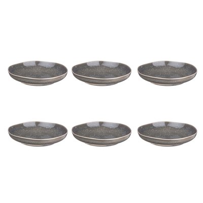 Lot de 6 assiettes creuses en grès, STELLAR BJORN