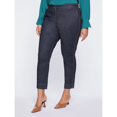 Jean droit blu rinse longueur cheville FIORELLA RUBINO