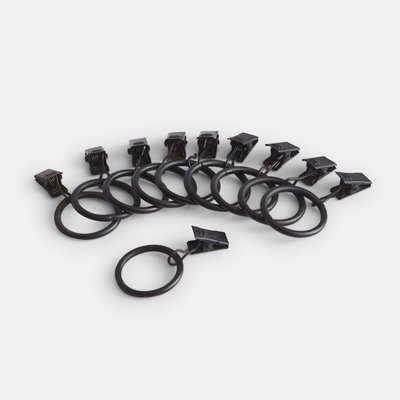 Lot 10 anneaux pinces ONEGA, diam 25mm LA REDOUTE INTERIEURS