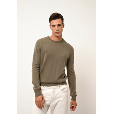 HOWARD pull col rond army en cachemire JUST CASHMERE