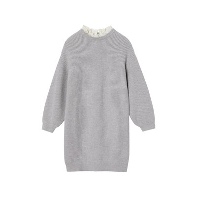 Robe en maille fine col en broderie anglaise VERTBAUDET