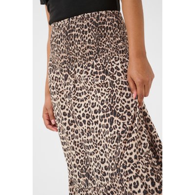 Jupe imprimée CRTiah, taille élastiquée, longueur maxi CREAM