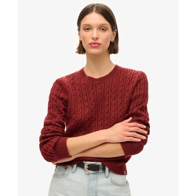 Pull ras du cou torsadé ajusté SUPERDRY