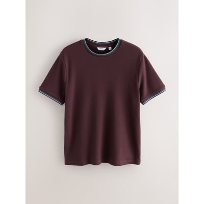 T-shirt écru texturé à liserés NEXT
