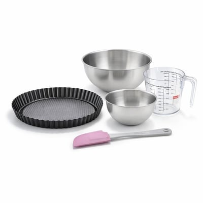 Set pâtisserie moule à tarte renversée 28 cm, 2 bols à mixer ZENKER