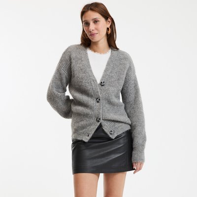 Gilet col V, alpaga mélangé, Signature GILDAS LA REDOUTE COLLECTIONS