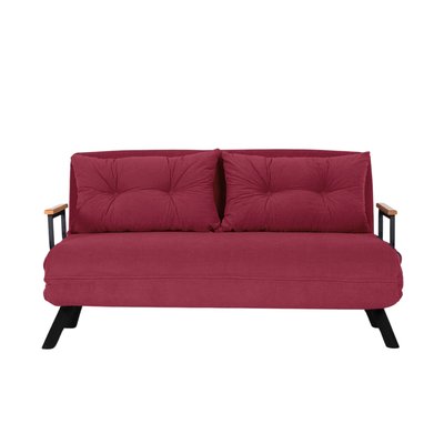 Canapé lit 2 places convertible en tissu avec pieds en métal L133 cm - SANDO CALICOSY