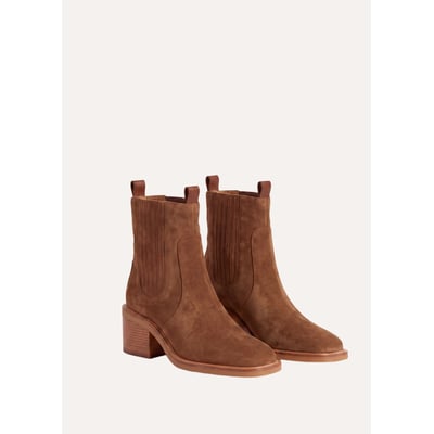 Bottines à talons en cuir suédé LA FEE MARABOUTEE