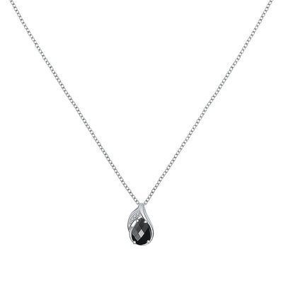 Collier en argent 925, verre et oxyde de zirconium CLEOR