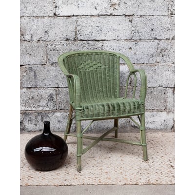 Fauteuil vert Ernest N°1504 - Bon état DEBONGOUT