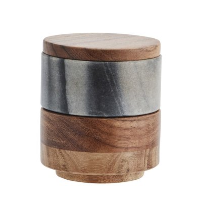 Salière poivrière marbre bois MADAM STOLTZ