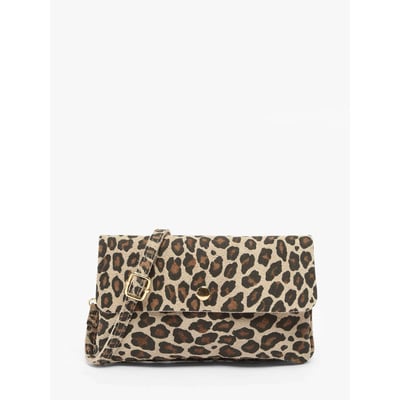 Sac bandoulière Velvet leopardo cuir MILANO