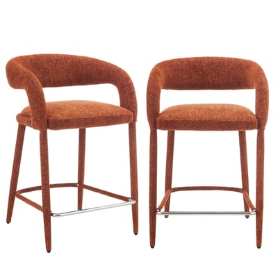 Tabouret de bar contemporain tissu (lot de 2) ALESSIA SWEEEK