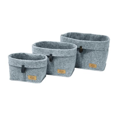 Lot de 3 Corbeilles feutre Feli WENKO