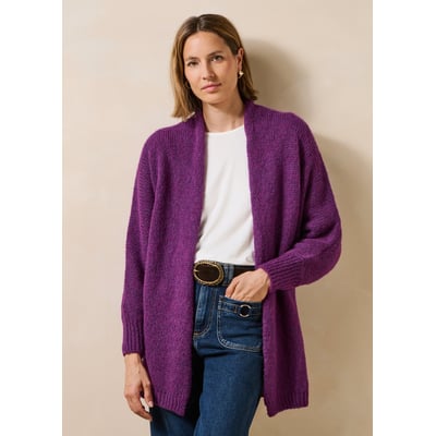 Gilet mi-long oversize en maille irisée LA FEE MARABOUTEE