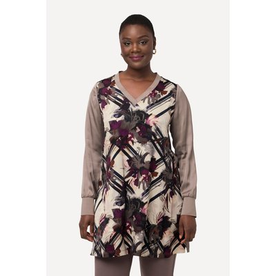 Longue tunique en satin à col en ULLA POPKEN